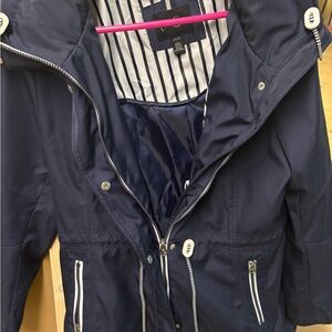 Jessica Simpson Navy Jacket with Striped Interior large